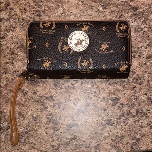 Beverly Hills Polo Club Black Brown Clutch